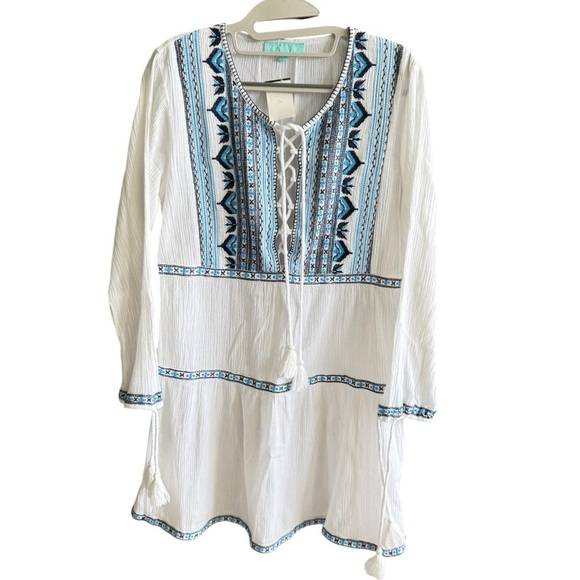 MELISSA ODABASH MILLIE WHITE DRESS Lace-Up Mini - Picture 6 of 13